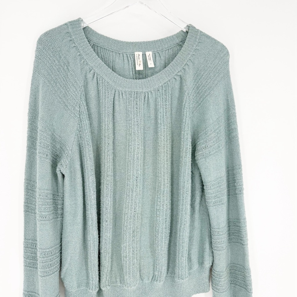 Anthropologie Meadow Rue Lightweight Knit Sweater M Blue - Picture 4 of 6